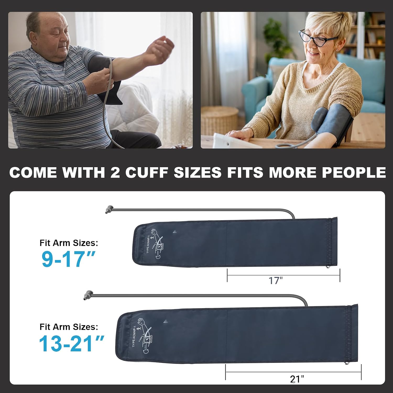 Blood Pressure Monitors,9-17'' & 13-21'' Extra Large Blood Pressure Cuff